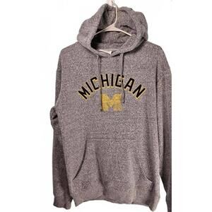 Champion‎ University of Michigan Gray Graphic Hoodie Unisex Size Medium